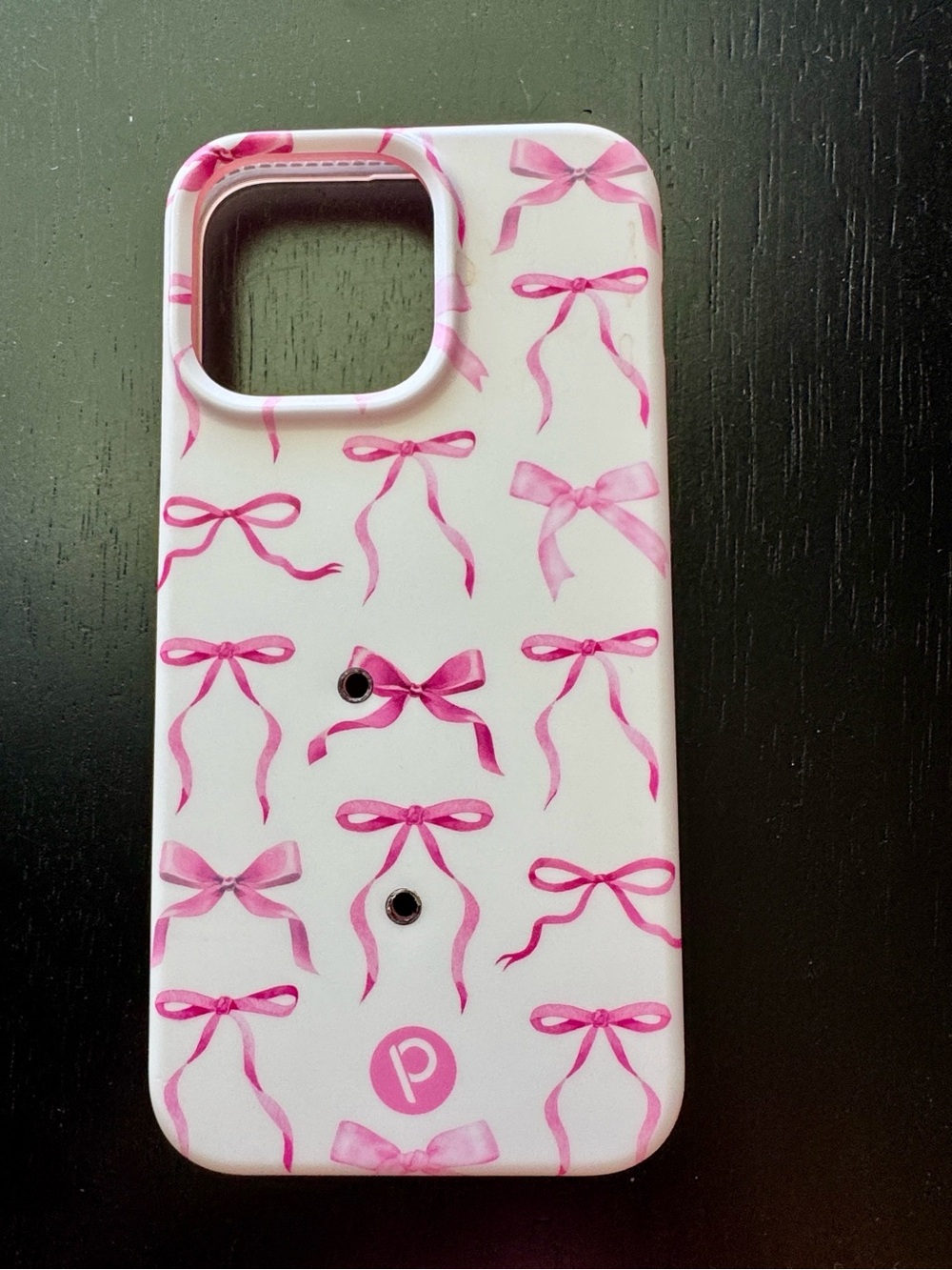 Loopy Case-Pink Bow. iPhone 15 Pro Max